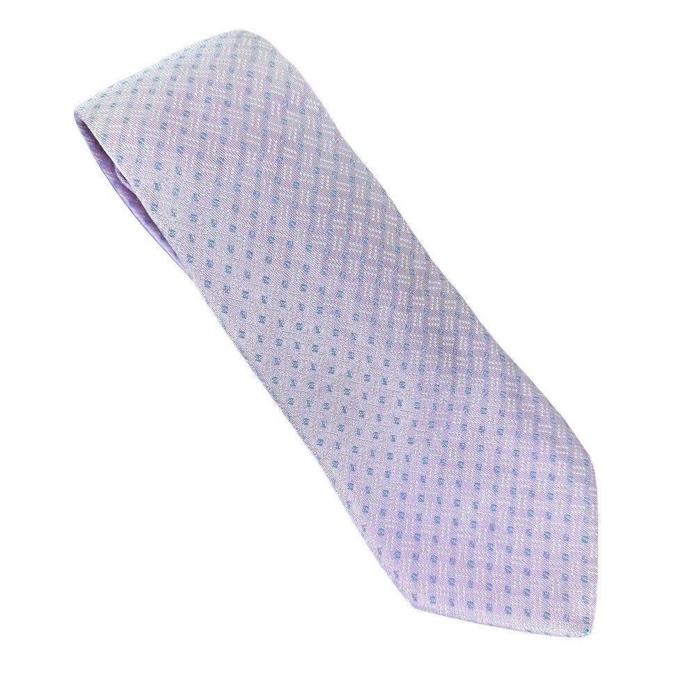 Fendi Tie 100% Silk FF Logo Pink Made‎ In Italy